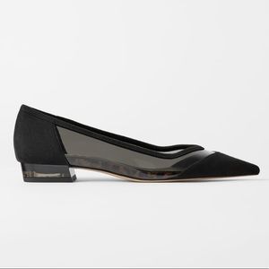 SOLD ❌ Zara Contrast Vinyl Ballet Flat